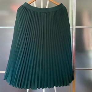 High Waist Pleated A-Line Swing Skirt